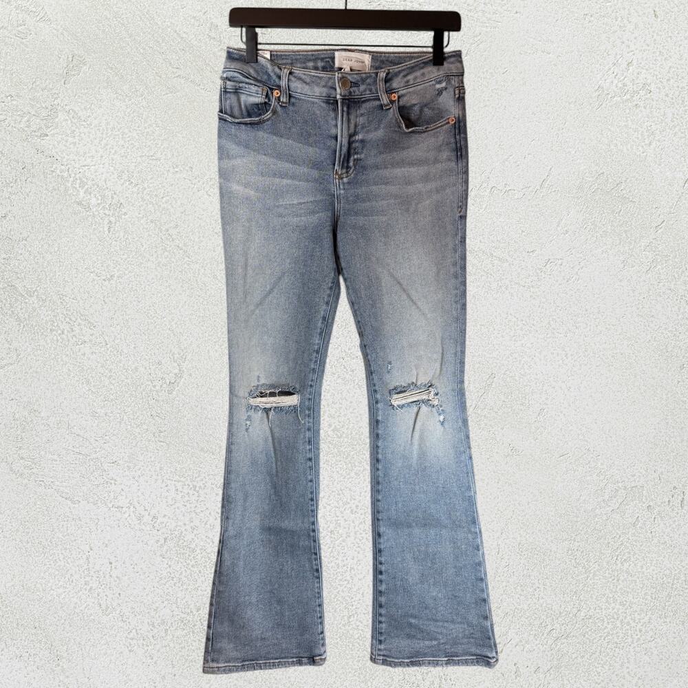 Dear John Jaxtyn Bootcut Jeans Women's Size 28 High Rise Distressed Knees